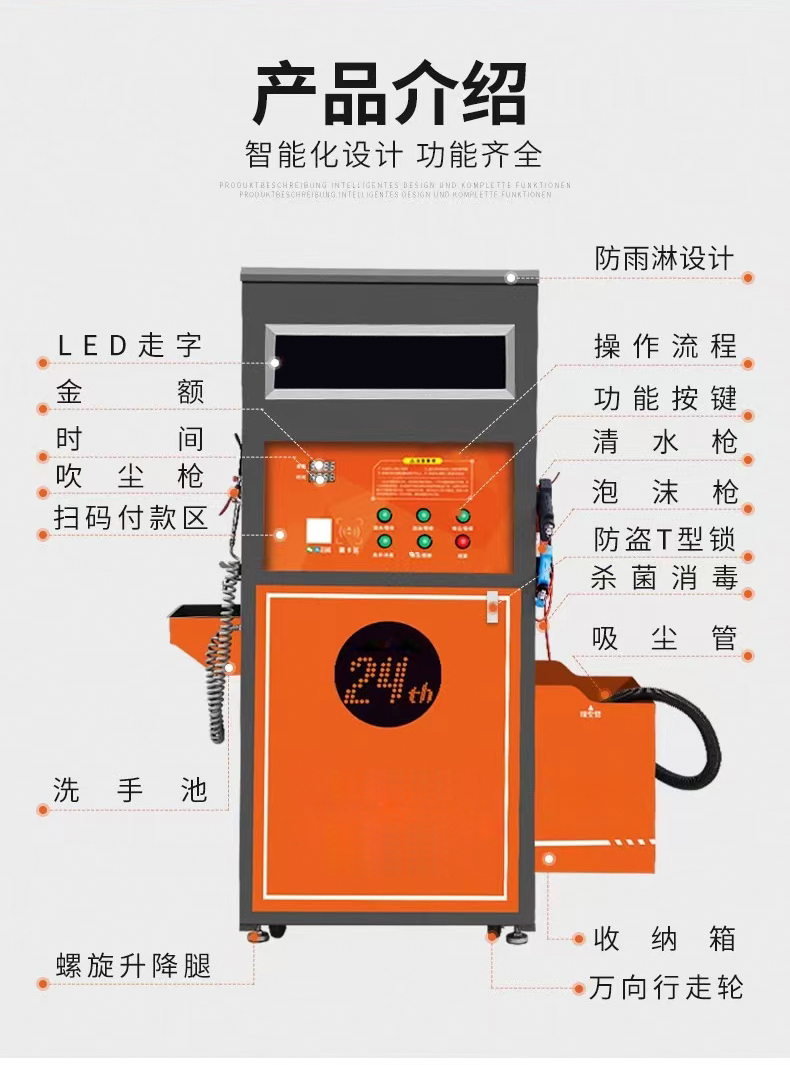 鼎潔盛世單槍自助洗車機(jī)全自動(dòng)一體洗車機(jī)DJ3KW6