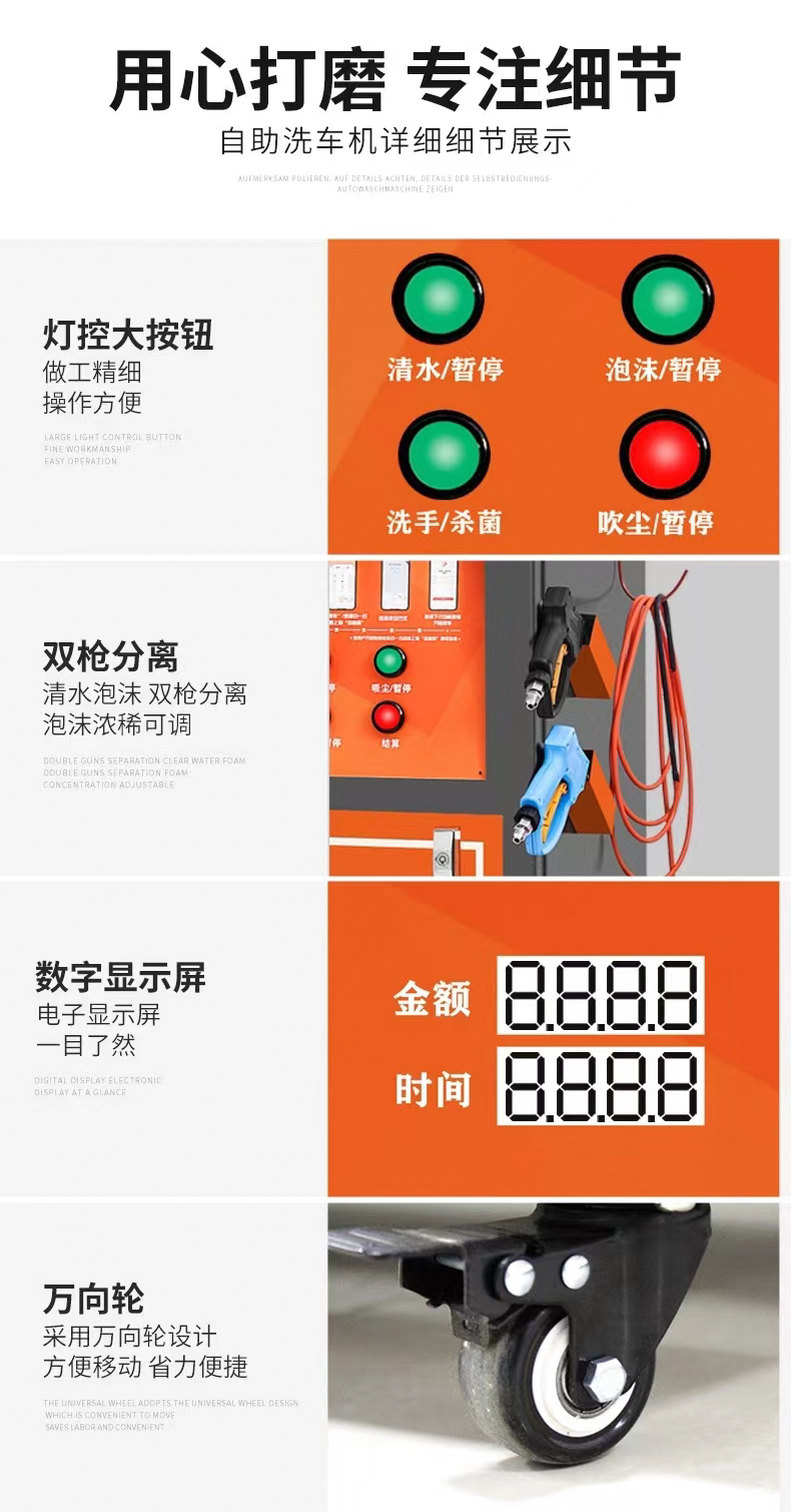 鼎潔盛世全自動洗車機高壓雙槍洗車機DJ3KW79